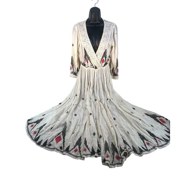 Free People Romantics Splendor in The Grass Embroidered dress S/P overszd - Picture 8 of 12